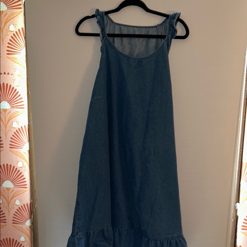 Blue Denim Sleeveless Dress